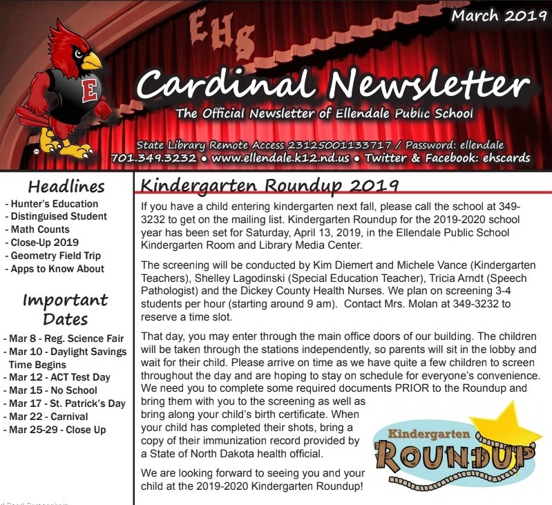 March Newsletter Ellendale Public School